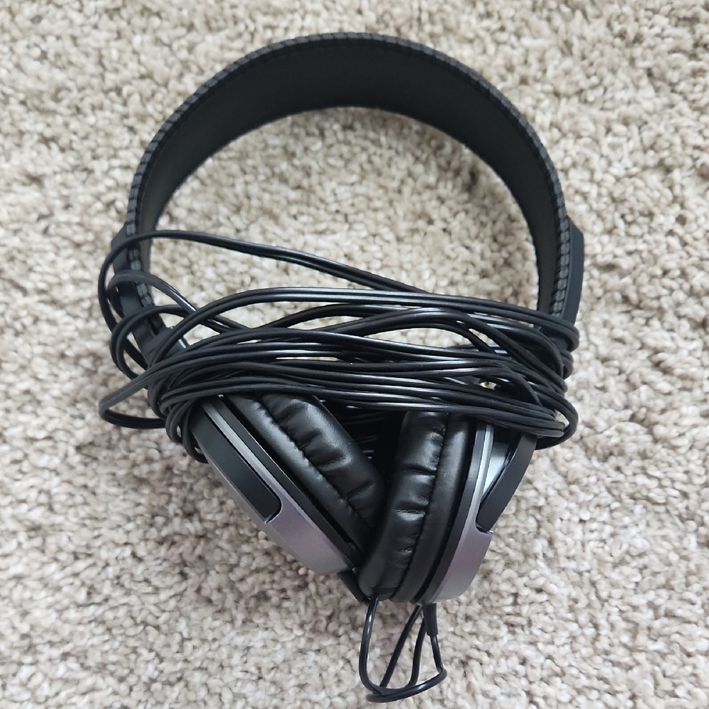Audio Technica ATG-250AV Black Over-Ear Headphones with Padded Comfort